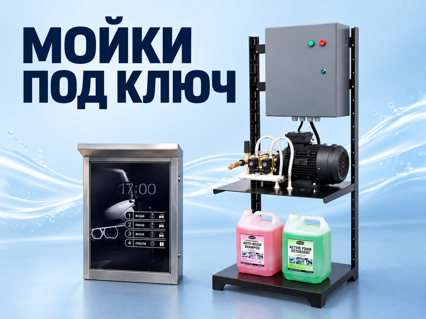 Раздел каталога «Комплекты для мойки самообслуживания под ключ»
